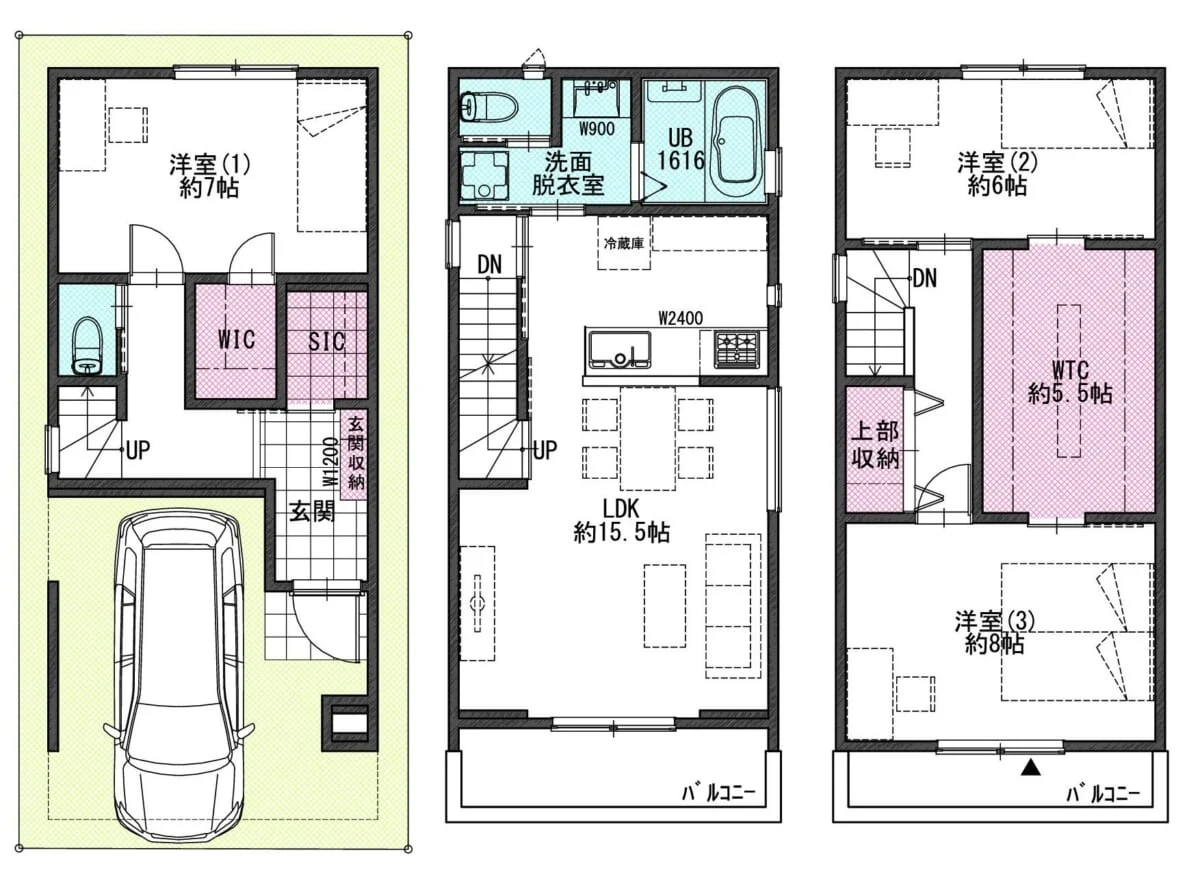 新築戸建 昭和通１（大物駅）｜間取り図（掲載資料）