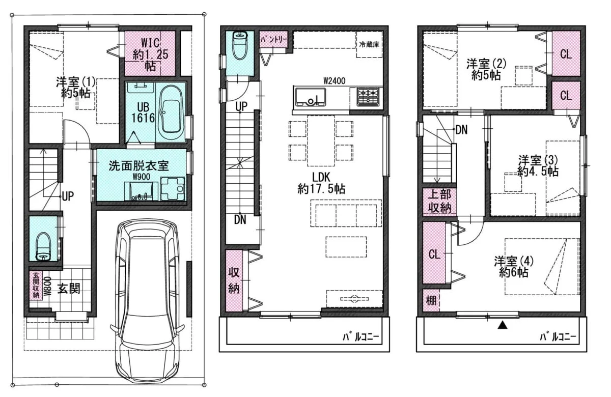 新築戸建 野江３（ＪＲ野江駅）｜間取り図（掲載資料）