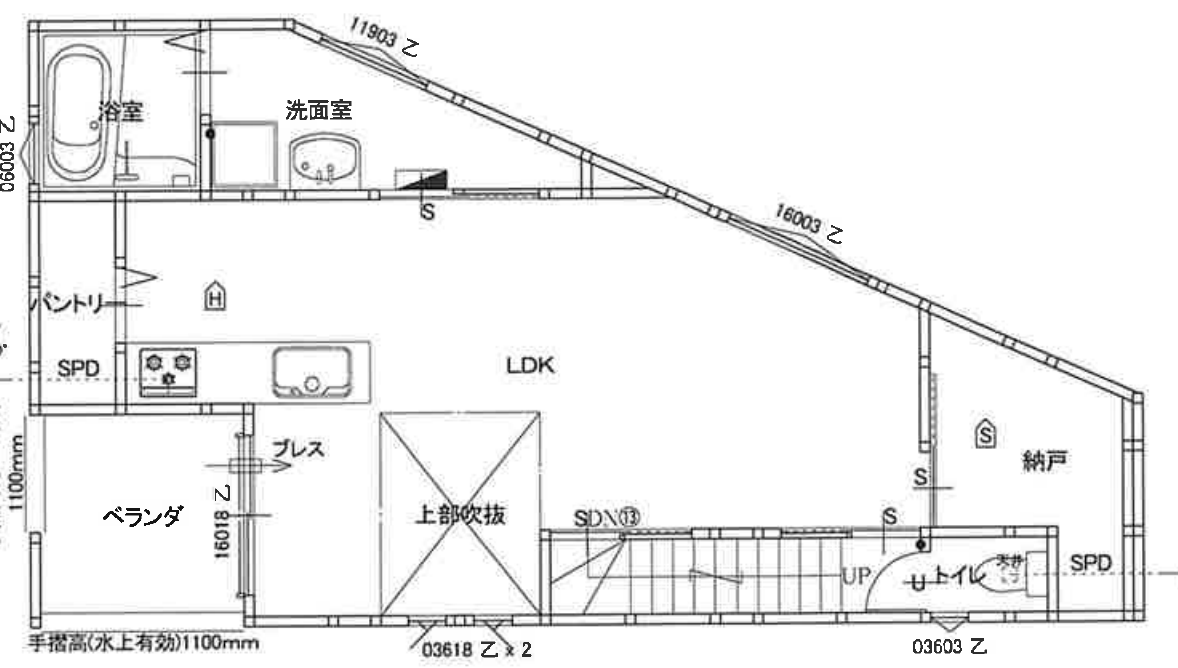 姫島の住まい・2階の間取り図