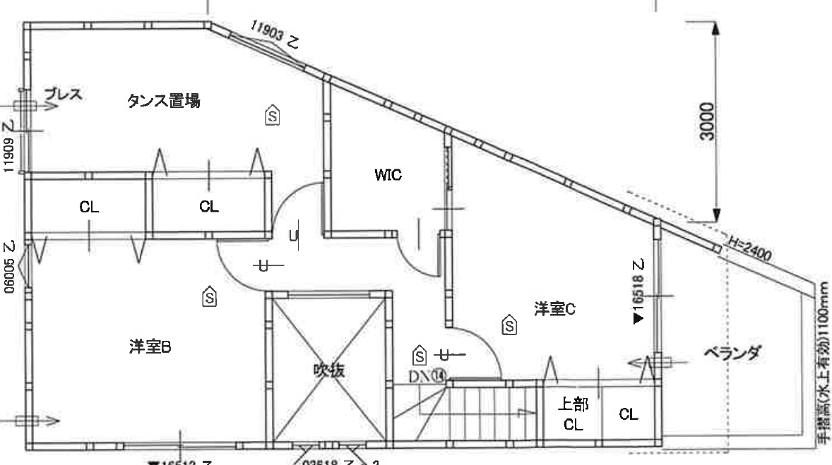 姫島の住まい・3階の間取り図