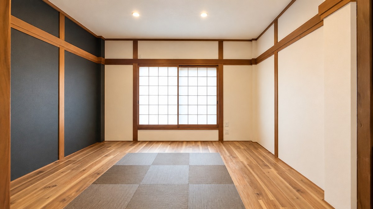 畳を取り入れた和の空間の紹介写真